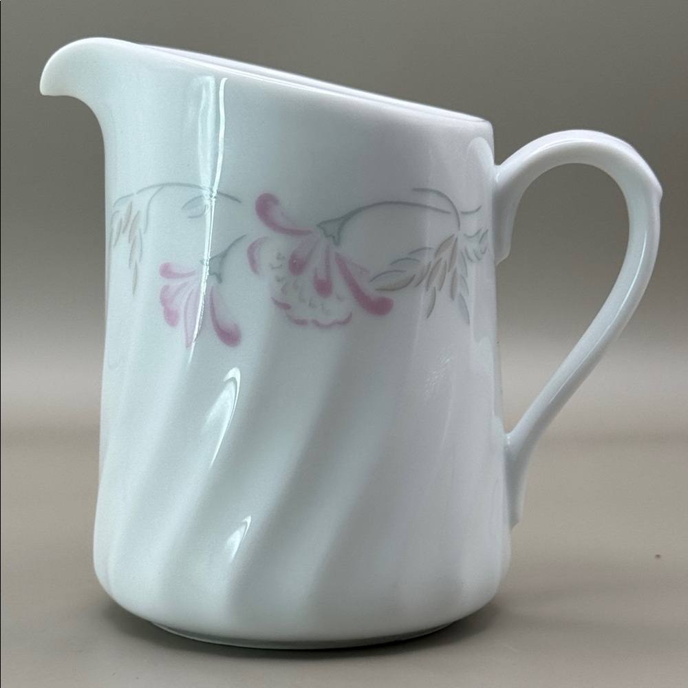 Vintage Corelle Creamer “Pink Trio” pattern